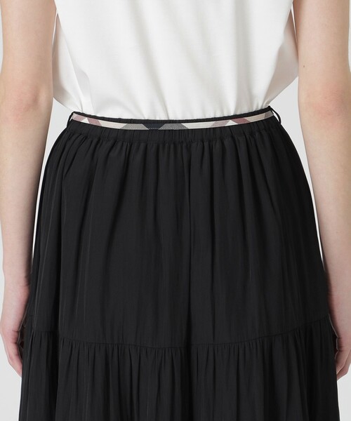 スカート レディース シルキークロスティアードスカート : 82428886  