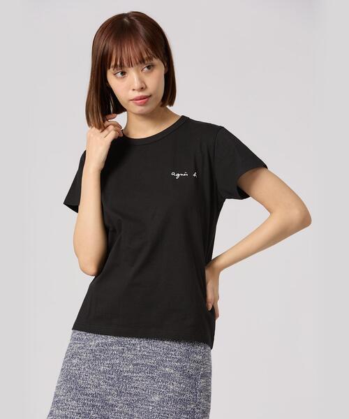 agnes b.（アニエスベー） tシャツ 半袖 ロゴ プリント コットン 半袖