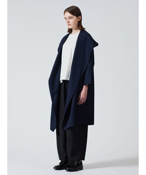 mizuiroind（ミズイロインド） アウター ドレープフードコート