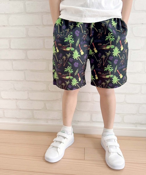 ZIーON パンツ 接触冷感 総柄アロハショートパンツ キッズ 子供