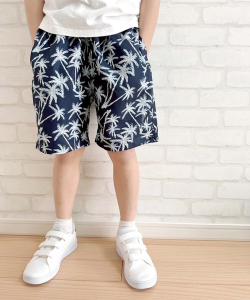 【接触冷感】チェリー柄Tシャツ& ショートパンツ 男女兼用】こおリッチ接触冷感ショートパンツ【セットアップ着用
