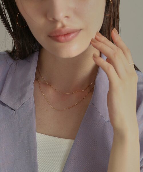 COCOSHNIK（ココシュニック） ネックレス K18フレスコフラットチェーン