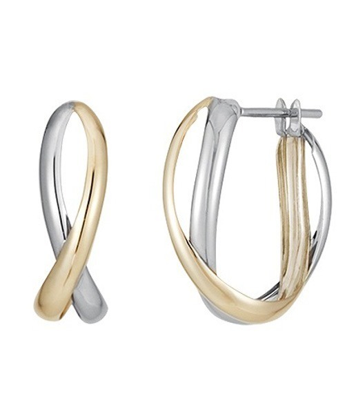 TAKE-UP（テイクアップ） ピアス クロスフープピアスL( WG＆YG