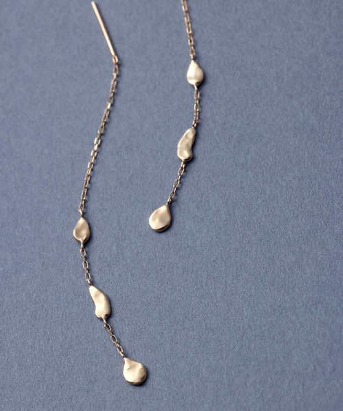 Lilas ピアス シードモチーフチェーンピアス K10（両耳） レディース