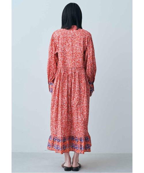【美品】MEDE19F|MEDE INDIA COLLECTIONコットンドレス MEDE19F 〈MADE IN INDIA COLLECTION〉プリントコットンドレス