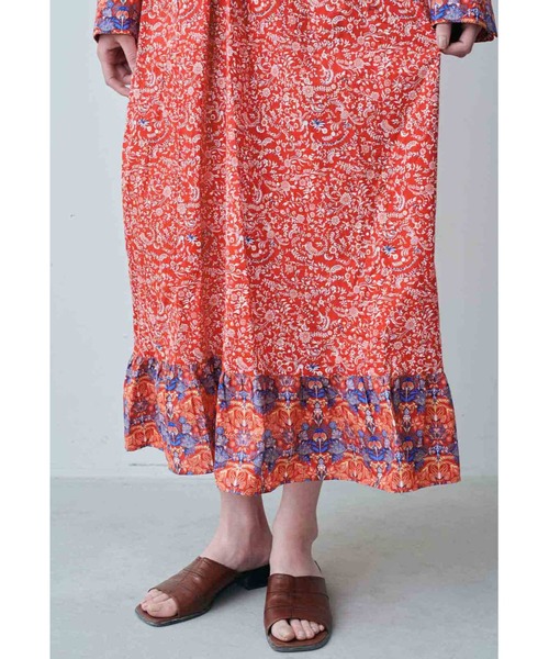 MEDE19F 〈MADE IN INDIA COLLECTION〉プリントコットンドレス