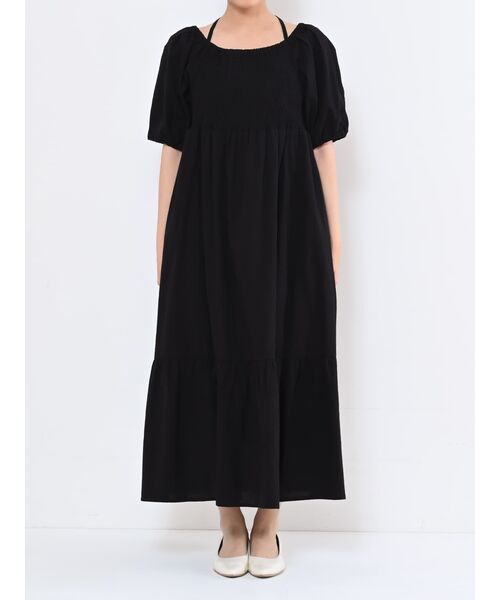 新品アナトリエ★ショルダーシャーリングワンピース シアチェックシャーリングワンピース | レディース服