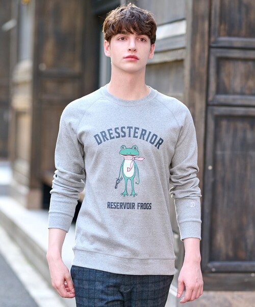 WEST. プロデュース ロングTシャツ DRESSTERIOR tシャツ フロッグラグランフライスロングTシャツ
