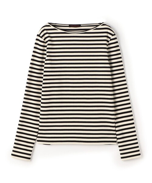 tシャツ コットンフライスボーダー ロングスリーブプルオーバー レディース