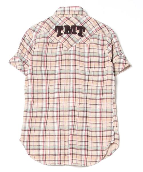 TMT 「TMT」 チェック柄半袖シャツ S ベージュ メンズ : ZOZOTOWN 