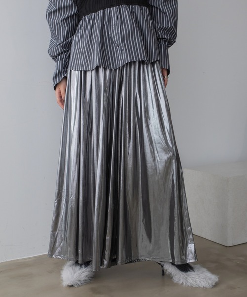 パンツ メタリックワイドパンツ レディース | ブランド登録なし | 04