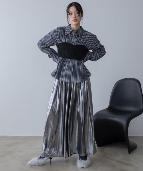 パンツ メタリックワイドパンツ レディース | ブランド登録なし | 06