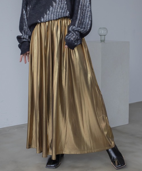 パンツ メタリックワイドパンツ レディース | ブランド登録なし | 22