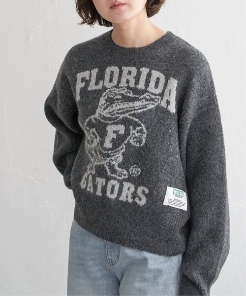 ニット セーター DISCUS×FLORIDA ダブルジャガードニット レディース