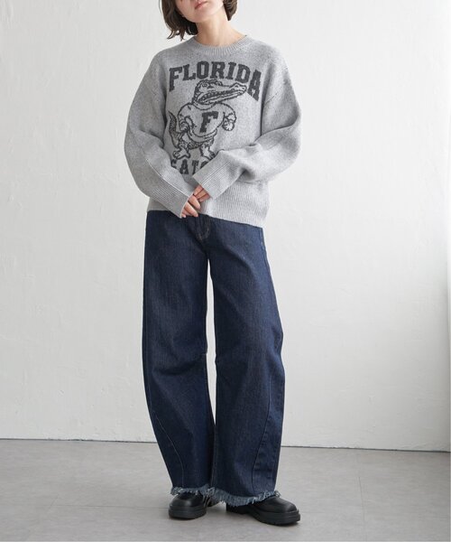 ニット セーター DISCUS×FLORIDA ダブルジャガードニット レディース DISCUS ATHLETIC ニット セーター DISCUS×FLORIDA ダブル