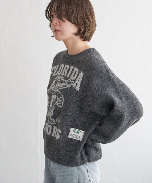 ニット セーター DISCUS×FLORIDA ダブルジャガードニット レディース DISCUS ATHLETIC ニット セーター DISCUS×FLORIDA ダブル