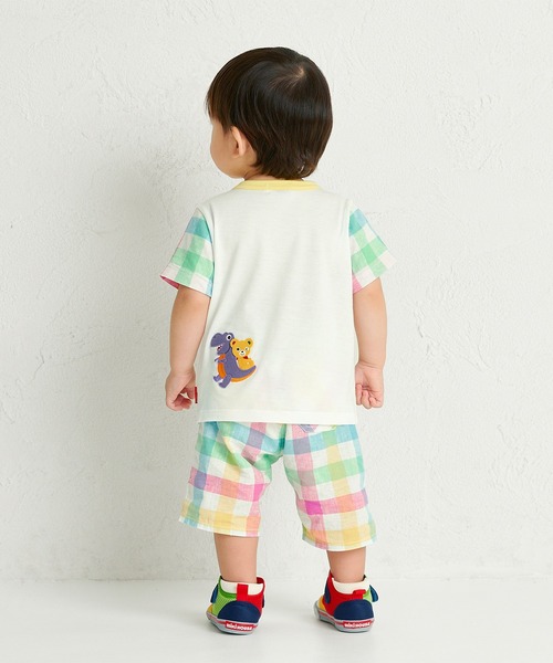 MIKI HOUSE パンツ ミキハウスチェック6分丈パンツ キッズ 子供