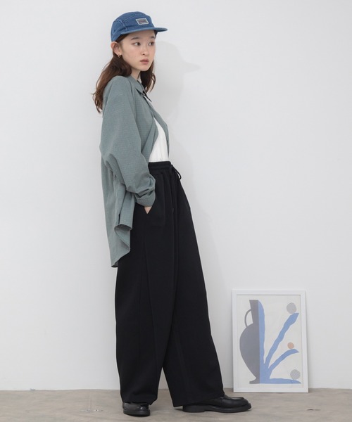 HEILIS ブラウス シャツ ルーズシルエットチェックシャツ
