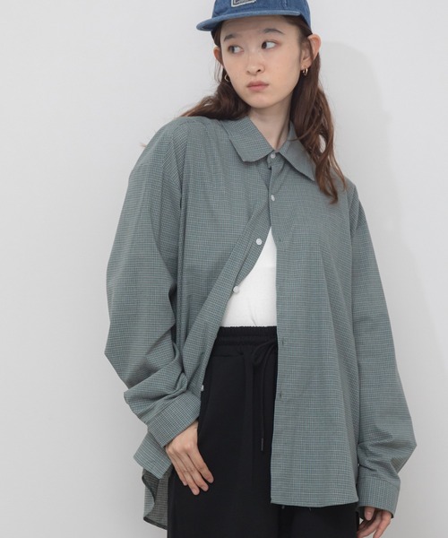 HEILIS（ヘイリス） ブラウス シャツ ルーズシルエットチェックシャツ