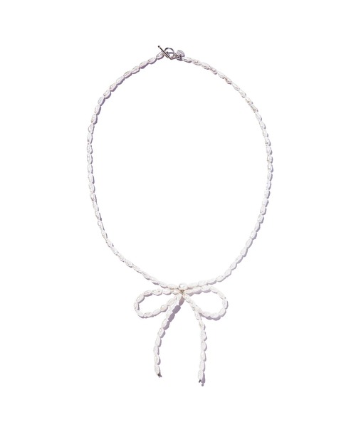 ネックレス 「les bon bon」bow pearl necklace BOB586 レディースの画像