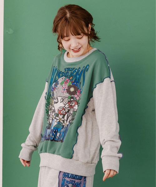 トレーナー スウェット ScoLar/スカラー　メローステッチ裏毛PO レディース ScoLar トレーナー スウェット ScoLar/スカラー メローステッチ