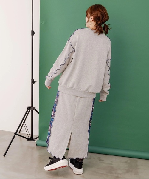 トレーナー スウェット ScoLar/スカラー　メローステッチ裏毛PO レディース ScoLar トレーナー スウェット ScoLar/スカラー メローステッチ