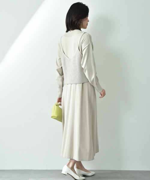 INTERPLANET（インタープラネット） ワンピース ビスチェ付きニット