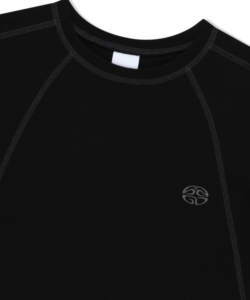 tシャツ 「mahagrid/マハグリッド」 ECLIPSE LOGO STITCH LS TEE/イクリプスロゴステッチロンTEE レディース メン mahagrid/マハグリッド』 ECLIPSE LOGO STITCH LS TEE
