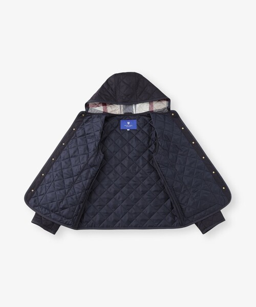 ブルーレーベルクレストブリッジ ブルゾン サマージャケット チェック 紺色 M BLUE LABEL CRESTBRIDGE ブルゾン アウター 「一部店舗限定