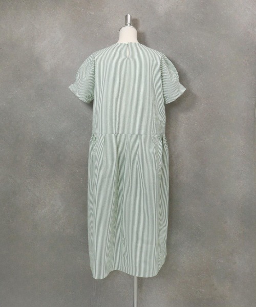 STUDIO PICONE 半袖ストライプワンピース STUDIO PICONE ワンピース サッカーストライプワンピース