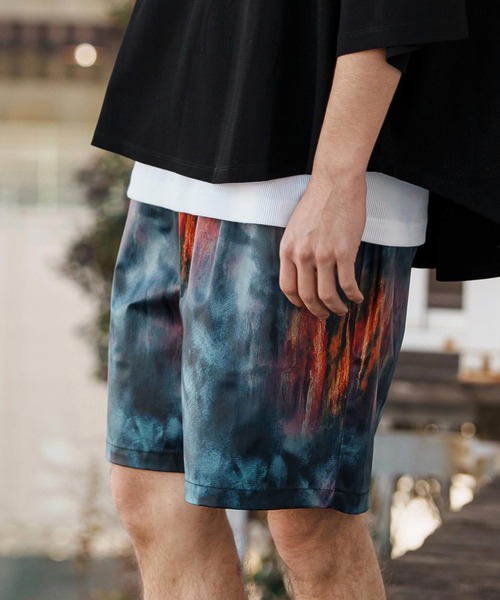 CAMBIO（カンビオ） パンツ mp13257-Coating Like Graphic short Pants