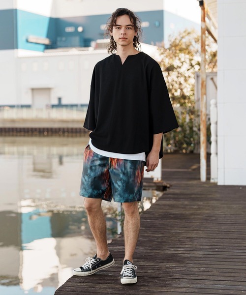 CAMBIO（カンビオ） パンツ mp13257-Coating Like Graphic short Pants