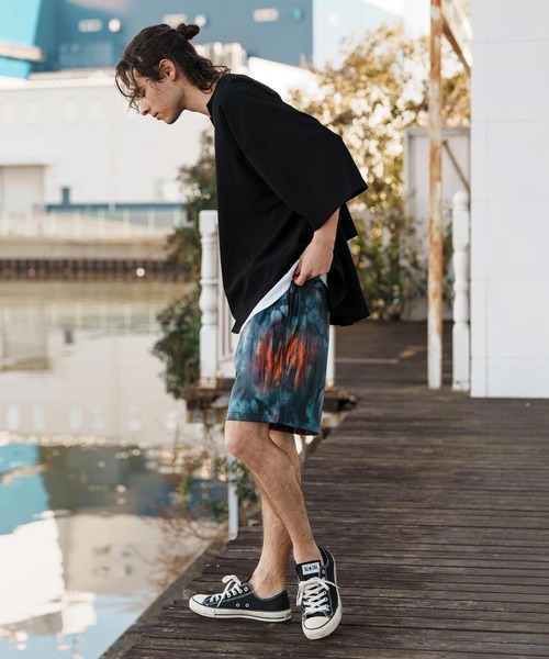 CAMBIO（カンビオ） パンツ mp13257-Coating Like Graphic short Pants