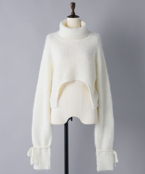 「musubore」 タートルネックニット FREE ホワイト レディース_画像7