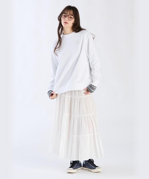 To b. by agnes トレーナー スウェット ロゴ刺繍 オーバーサイズ