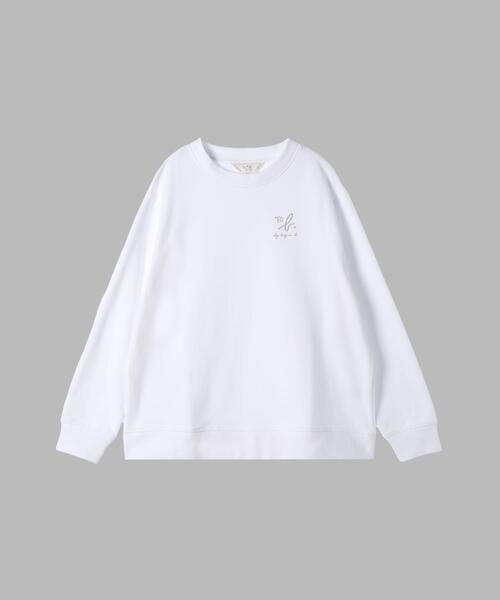 To b. by agnes トレーナー スウェット ロゴ刺繍 オーバーサイズ