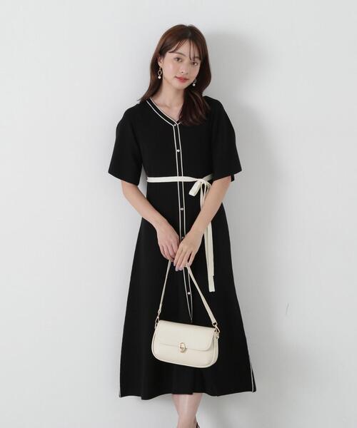 PROPORTION BODY DRESSING ワンピース 金ボタンニットワンピース