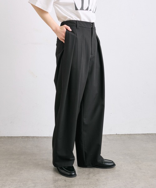 pual ce cin スラックス パンツ 「WEB限定」2タックスラックス