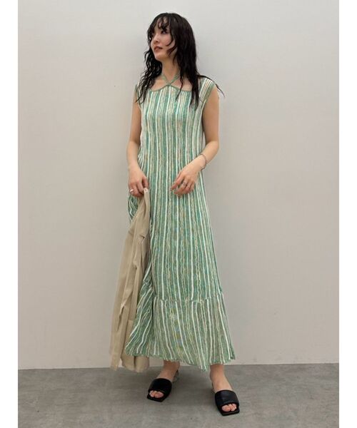 LAGUNAMOON（ラグナムーン） ワンピース MIXストライプチョーカー