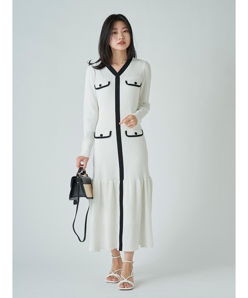 CELFORD 「CELFORD」 ニットワンピース 38 ネイビー レディース