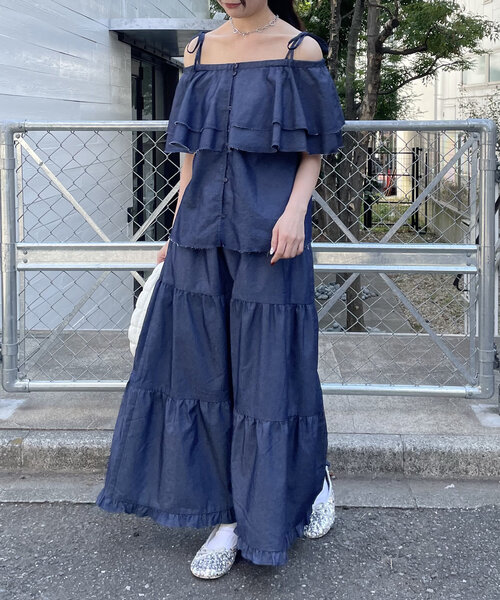 レディース 夏 キャミソールワンピーススカート 2点セット 夏