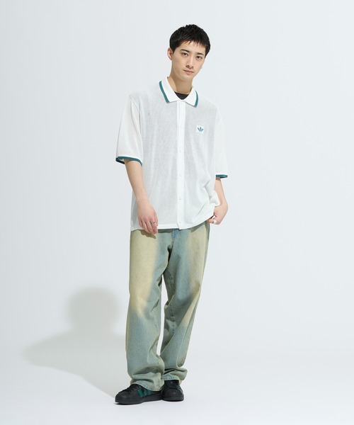 adidas シャツ アディダス オリジナルス ボタン ニットシャツ