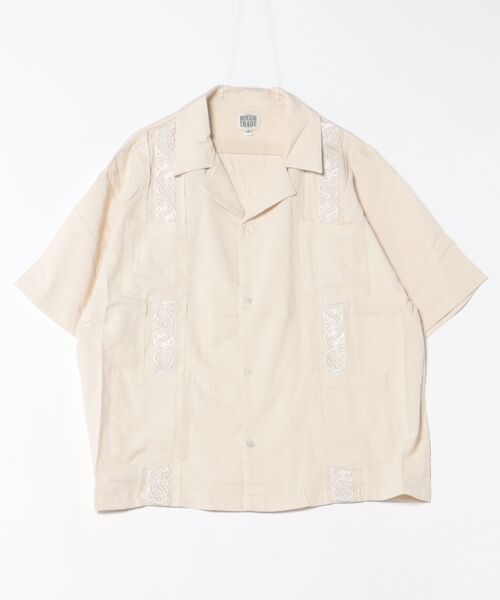 ROUGH TRADE シャツ 麻レーヨン キューバシャツ(M1) メンズ