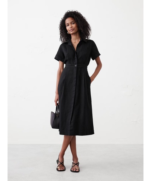 Banana Republic ☆ アイレット パフスリーブ ミディ ワンピース BANANA REPUBLIC FACTORY STORE｜(W)BANANA REPUBLIC FACTORY