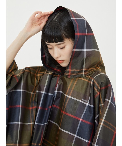 Barbour チェック柄ポンチョ クラシック タータン チェック レイン ポンチョ｜ノンワックス