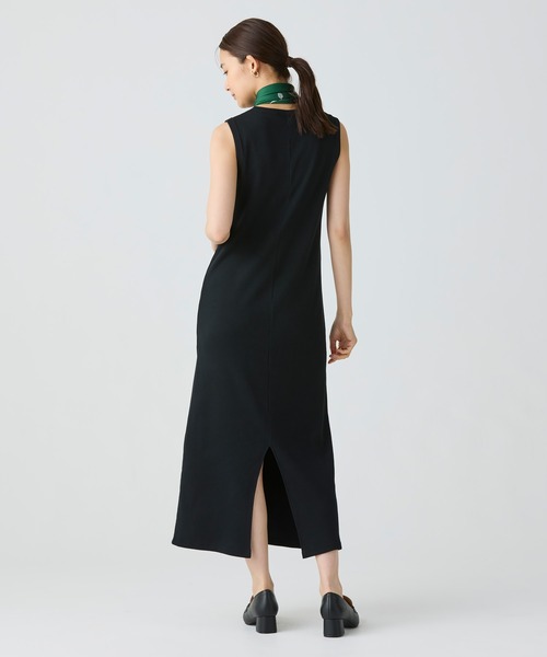 LACOSTE ノースリーブロングワンピース 36 ブラック LACOSTE - 古着 LACOSTE ラコステ 日本製 ノースリーブ