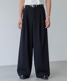SINSS スラックス Two tuck wide straight slacks / 2タックワイド