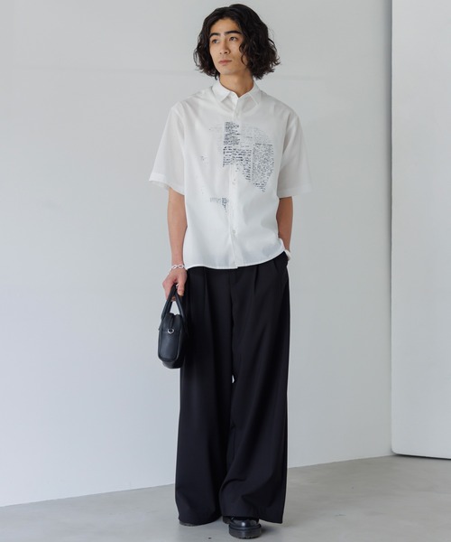 SINSS スラックス Two tuck wide straight slacks / 2タック