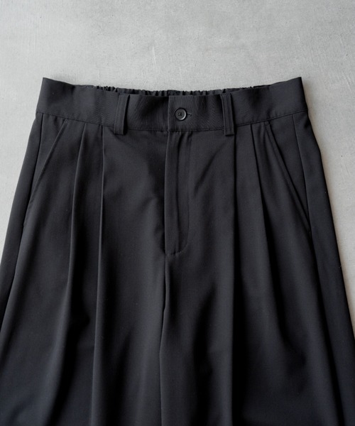 SINSS スラックス Two tuck wide straight slacks / 2タック