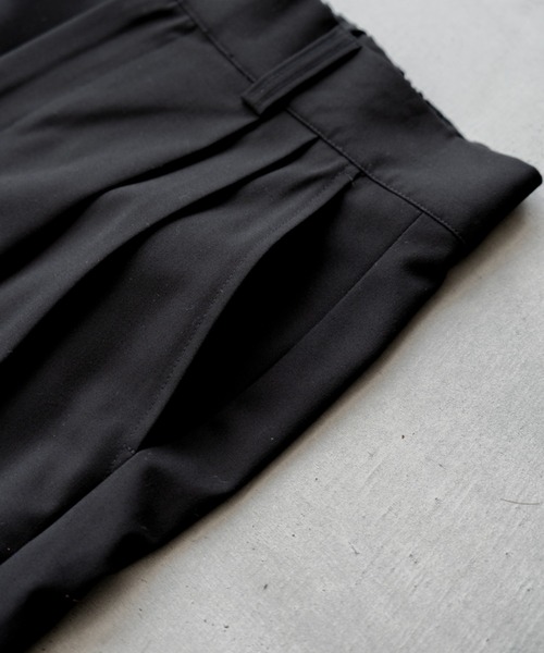 SINSS スラックス Two tuck wide straight slacks / 2タック